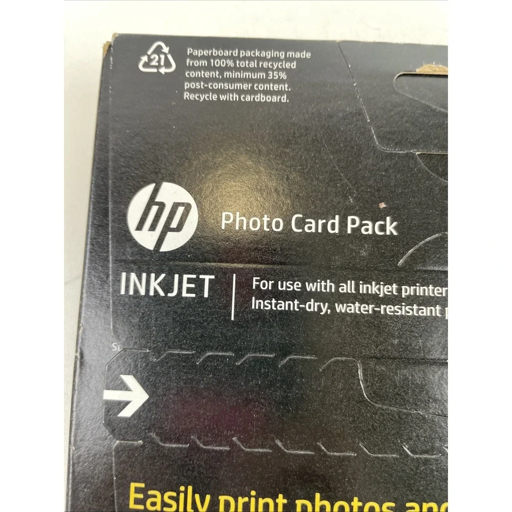HP Inkjet Printer Glossy Photo Card Picture Paper Pack / NEW